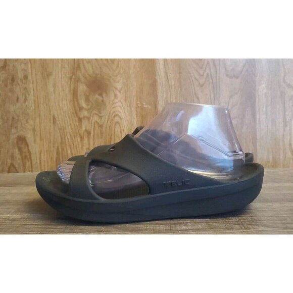 Telic Recovery Comfort Z-Strap Lightweight Sandals Women Size M US 9 Black - Picture 3 of 12